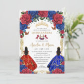 ブルー王室のレッドフローラ女子ツインズキンセアニラ15 招待状 (スタンド正面)