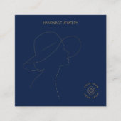 ブルー王室のレディジュエリーイヤリングディスプレイ スクエア名刺 (正面)