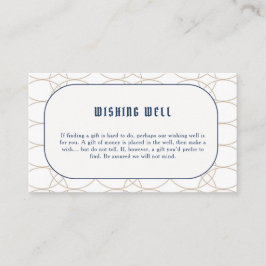 ブルー王室のレトロクラシックウィッシングウェル エンクロージャーカード