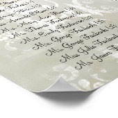 ブルー王室のロマンチックハートリーフツリー ポスター (角)