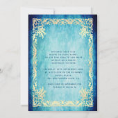 ブルー王室のヴィンテージガールティアラキンセアニラ 招待状 (裏面)