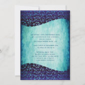 ブルー王室のヴィンテージドレスダマスクティアラ・キンセアニラ 招待状 (裏面)