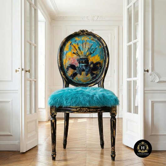 ブルー王室のヴィンテージフローラ孔雀スパイダーアート 薄葉紙