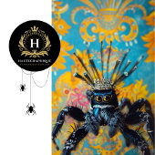 ブルー王室のヴィンテージフローラ孔雀スパイダーアート 薄葉紙