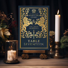 ブルー王室の中世ライオ結婚ン テーブルナンバー