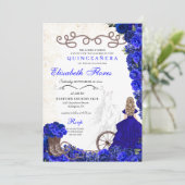 ブルー王室の女性のカーボーイランチェロウェスタンキンセアニェラ 招待状 (スタンド正面)