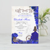 ブルー王室の女性のカーボーイランチェロウェスタンキンセアニェラ 招待状 (スタンド正面)