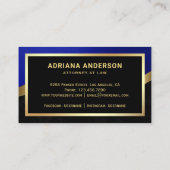 ブルー王室の弁護士弁護士金ゴールドペンNib公証人 名刺 (裏面)