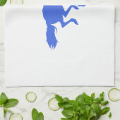 ブルー王室の競馬 キッチンタオル (折り畳み)