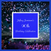 ブルー王室の紙ナプキンス90th Birthday Party スタンダードカクテルナプキン