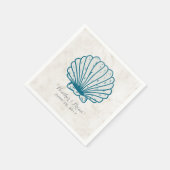 ブルー王室の素朴シーセ結婚ル スタンダードカクテルナプキン (角)