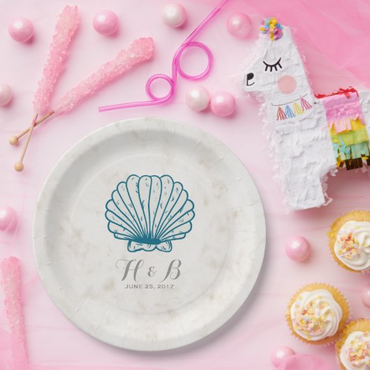 ブルー王室の素朴シーセ結婚ル ペーパープレート (パーティー)