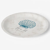 ブルー王室の素朴シーセ結婚ル ペーパープレート (アングル)