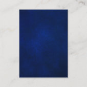 ブルー王室の薄紫パープルフローラ結婚披露宴 エンクロージャーカード (裏面)