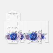 ブルー王室の薄紫パープルブライダルシャワーありがとう フェイバーボックス (折り畳みなし)