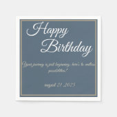 ブルー王室の誕生日バッシュ!」 紙ナプキン スタンダードカクテルナプキン (正面)