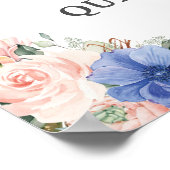 ブルー王室の赤面フローラキンセアニラティアラウェルカム ポスター (角)