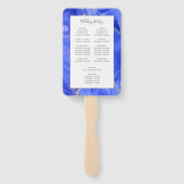 ブルー王室の金ゴールドアゲート結婚式 プログラム ハンドファン (裏面)