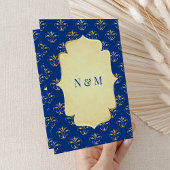 ブルー王室の金ゴールドア華美ナンドカラジシーク結婚ズ 招待状