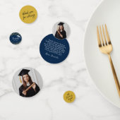 ブルー王室の金ゴールドグリッターダスト卒業ありがとう コンフェッティ (グループ)