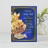 ブルー王室の金ゴールドスニーカーボール 招待状 (スタンド正面)