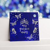 ブルー王室の金ゴールドティアラバタフライキンセアニラ15日 フェイバータグ