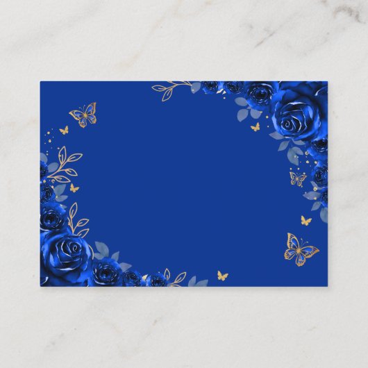 ブルー王室の金ゴールドフローラキンセアニェラ詳細 エンクロージャーカード (裏面)