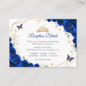 ブルー王室の金ゴールドフローラキンセアニェラ詳細 エンクロージャーカード (正面)