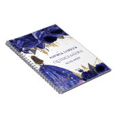 ブルー王室の金ゴールドフローラプリンセスキンセアニェラ ノートブック (右側)