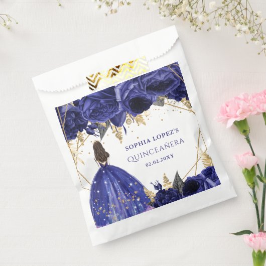 ブルー王室の金ゴールドフローラプリンセスキンセアニェラ フェイバーバッグ (封をした状態)