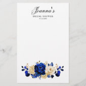 ブルー王室の金ゴールドブライダルシャワーゲームの推測誰 (裏面)