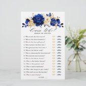 ブルー王室の金ゴールドブライダルシャワーゲームの推測誰 (スタンド正面)