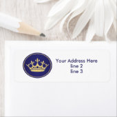 ブルー王室の金ゴールドプリンス住所 シール (インサイチュ)