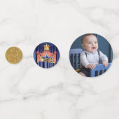 ブルー王室の金ゴールドプリンス誕生日 コンフェッティ (正面)