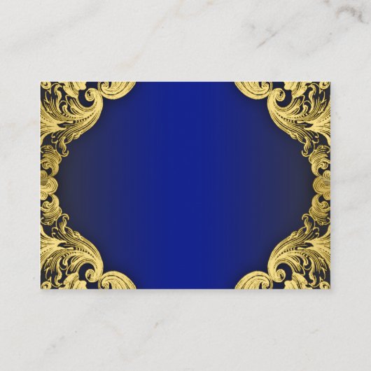 ブルー王室の金ゴールドベビーおむつラッフルチケット エンクロージャーカード (裏面)