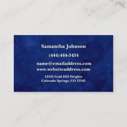 ブルー王室の金ゴールド鍵実在エステート名刺 名刺 (裏面)