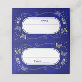 ブルー王室の金ゴールド15歳キンセアニラバタフライ プレイスカード (外部開封)