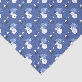 ブルー王室の雪だるまクリスマスパターン 薄葉紙 (詳細)