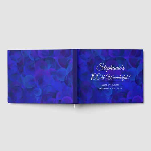 ブルー王室の100と素晴らしい誕生日パーティー ゲストブック (全面)