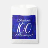 ブルー王室の100と素晴らしい誕生日パーティー フェイバーバッグ (正面)