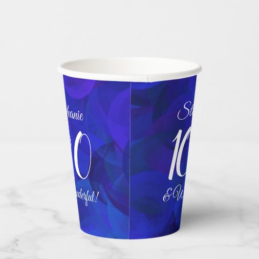 ブルー王室の100と素晴らしい誕生日パーティー 紙コップ (右)