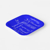 ブルー王室の25th誕生日パーティーの名前の繰り返し ペーパープレート (傾斜あり)