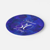 ブルー王室の30歳と誕生日パ気のあるそぶりをしたーティー ペーパープレート (アングル)