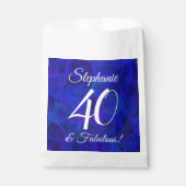 ブルー王室の40と素晴らしい誕生日パーティー フェイバーバッグ (正面)
