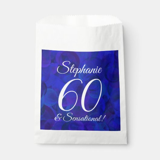 ブルー王室の60とセンセーショナル誕生日パーティー フェイバーバッグ (正面)