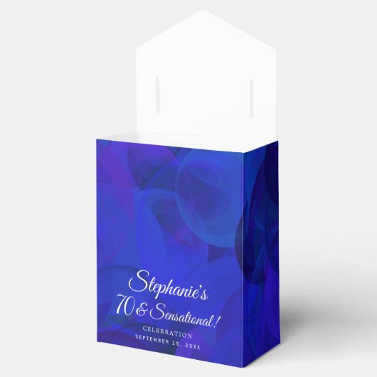 ブルー王室の70とセンセーショナルな誕生日パーティー フェイバーボックス (オープン)