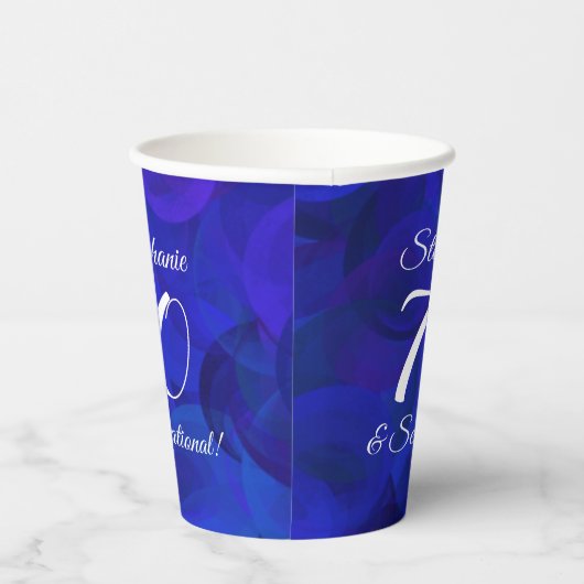 ブルー王室の70とセンセーショナルな誕生日パーティー 紙コップ (右)
