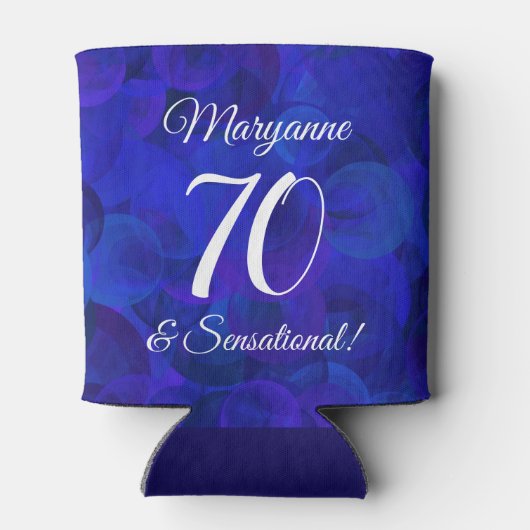 ブルー王室の70とセンセーショナルな誕生日パーティー 缶クーラー (裏面)