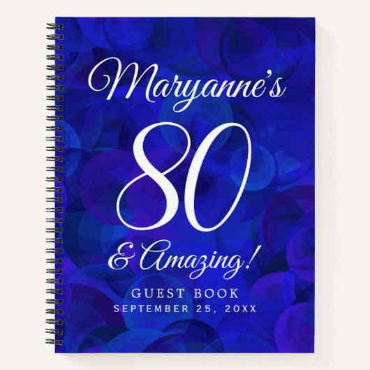ブルー王室の80と素晴らしい誕生日パーティー ノートブック (正面)