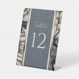 ブルー王室の&シャンパンホワイト 台座サイン